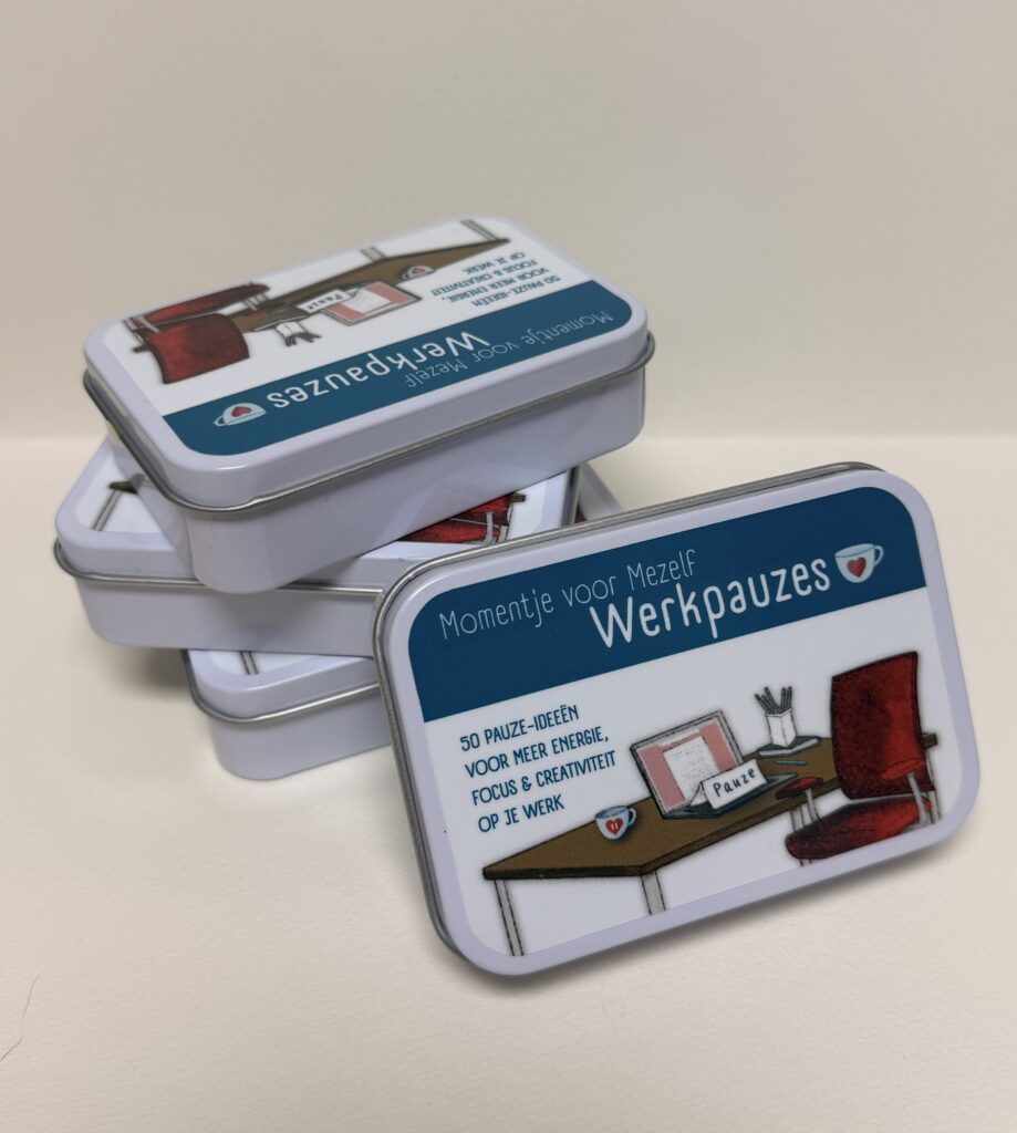 stapel blikjes Momentje voor Mezelf Werkpauzes